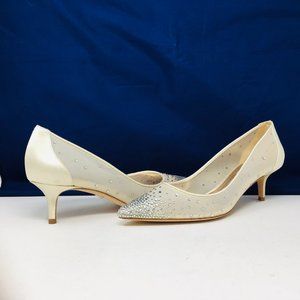 Badgley Mischka Felicity (Latte Satin/Mesh) Pumps